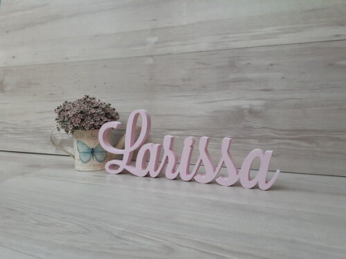 Nome em mdf - Peça de Mesa Linha Ls - Larissa 13 cm