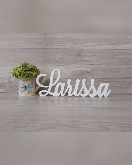 Nome em mdf - Peça de Mesa Linha Ls - Larissa 13 cm