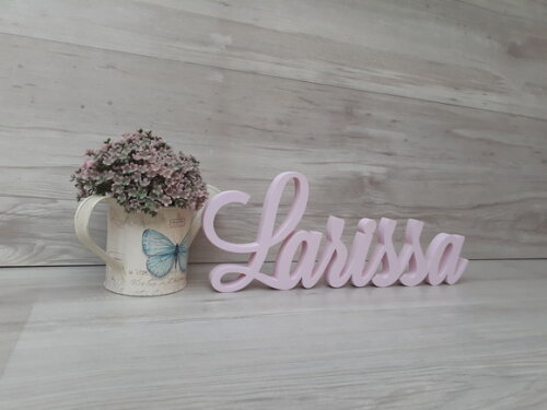 Nome em mdf - Peça de Mesa Linha Ls - Larissa 13 cm