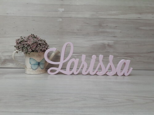 Nome em mdf - Peça de Mesa Linha Ls - Larissa 13 cm