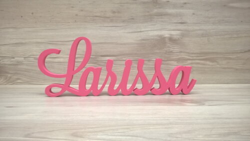 Nome em mdf - Peça de Mesa Linha Ls - Larissa 13 cm