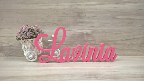 Nome em mdf - Peça de Mesa Linha Ls - Lavínia 16 cm
