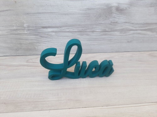 Nome em mdf - Peça de Mesa Linha Ls - Luca - 10 cm