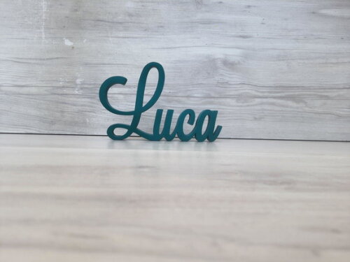 Nome em mdf - Peça de Mesa Linha Ls - Luca - 10 cm