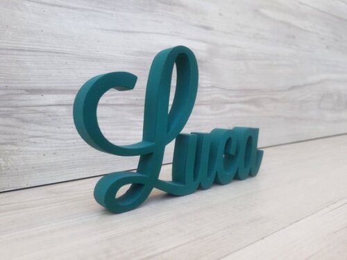 Nome em mdf - Peça de Mesa Linha Ls - Luca - 10 cm