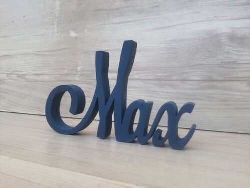 Nome em mdf - Peça de Mesa Linha Ls - Max - 10 cm