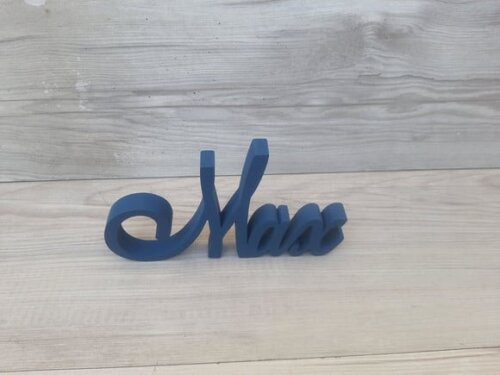 Nome em mdf - Peça de Mesa Linha Ls - Max - 10 cm