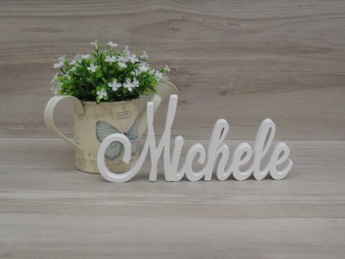 Nome Em Mdf - Peça De Mesa Linha Ls - Michele 10 Cm