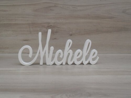 Nome Em Mdf - Peça De Mesa Linha Ls - Michele 10 Cm