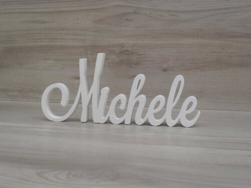 Nome Em Mdf - Peça De Mesa Linha Ls - Michele 10 Cm