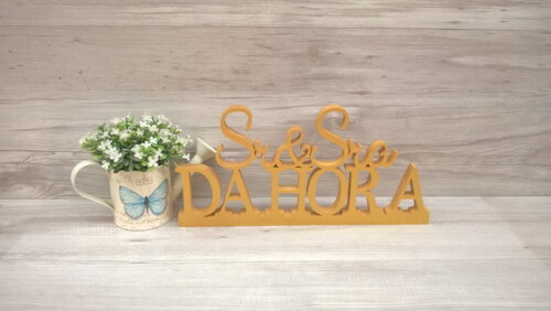 Nome em mdf - Peça de mesa Sr e Sra com Sobrenome