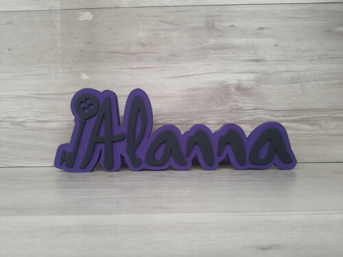 Nome em mdf - Peça de Mesa Tema Coraline - Alanna - 12 cm