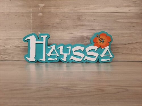 Nome em mdf - Peça de Mesa Tema Moana - Hayssa 15 cm