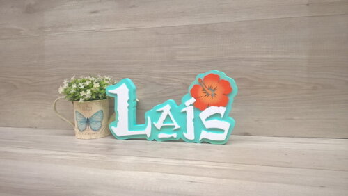 Nome em MDF - Peça de mesa Tema MOANA - Laís 15 cm