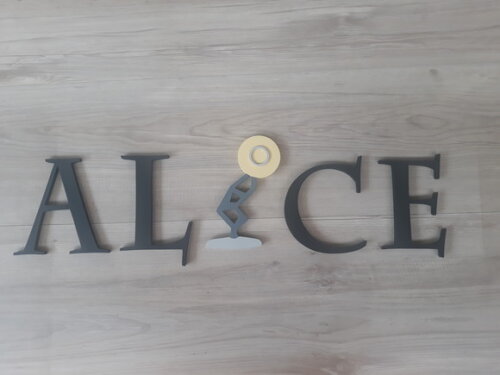 Nome em mdf de Parede PERSONALIZADO PIXAR - Alice - 20 cm