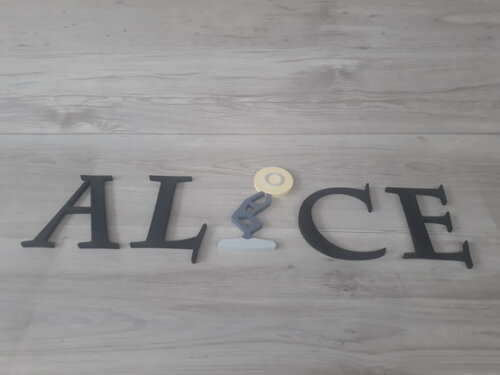 Nome em mdf de Parede PERSONALIZADO PIXAR - Alice - 20 cm