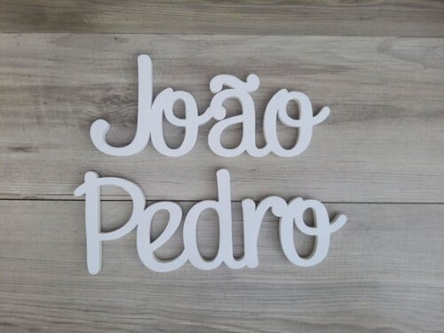 Nome Parede Personalizado em mdf - João Pedro - Linha Ps