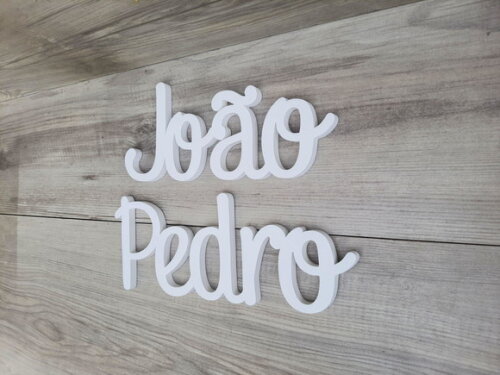 Nome Parede Personalizado em mdf - João Pedro - Linha Ps