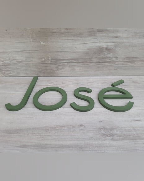 Nome Parede Personalizado em mdf - Linha Gl - José - 16 cm