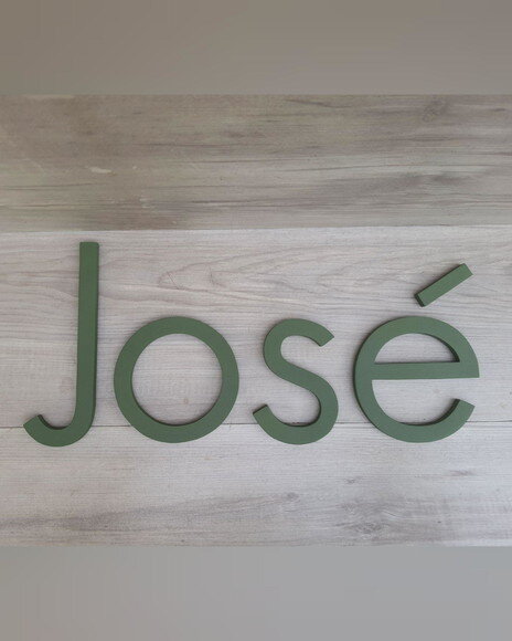 Nome Parede Personalizado em mdf - Linha Gl - José - 16 cm