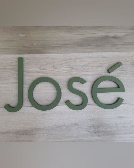 Nome Parede Personalizado em mdf - Linha Gl - José - 16 cm