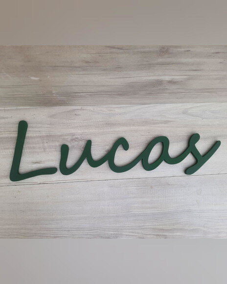 Nome Parede Personalizado em mdf - Lucas - 14 cm