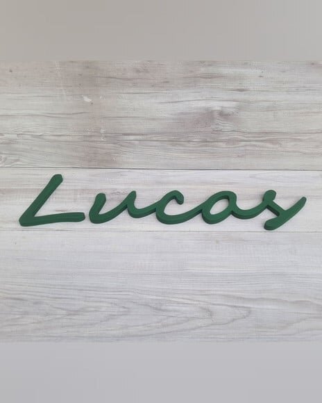Nome Parede Personalizado em mdf - Lucas - 14 cm