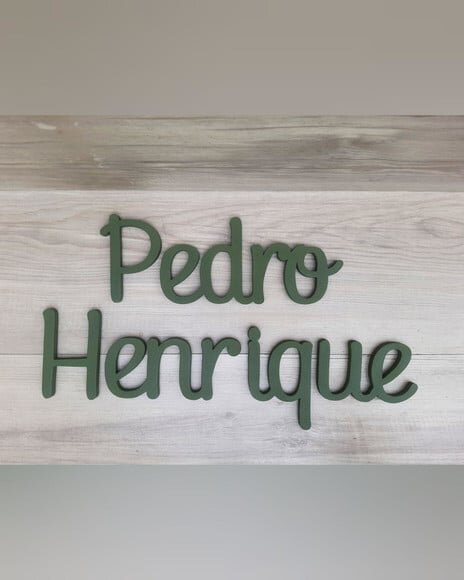Nome Parede Personalizado em mdf - Pedro Henrique - Linha Ps