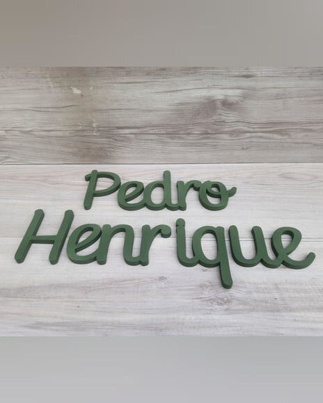 Nome Parede Personalizado em mdf - Pedro Henrique - Linha Ps