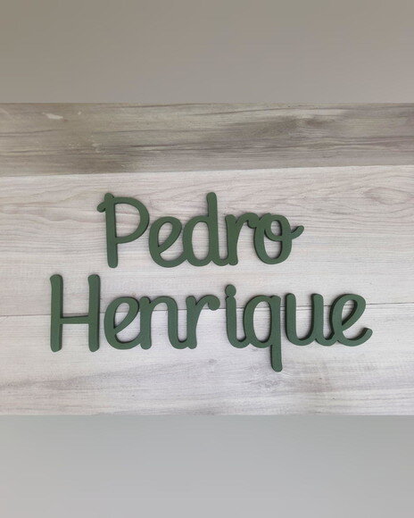 Nome Parede Personalizado em mdf - Pedro Henrique - Linha Ps