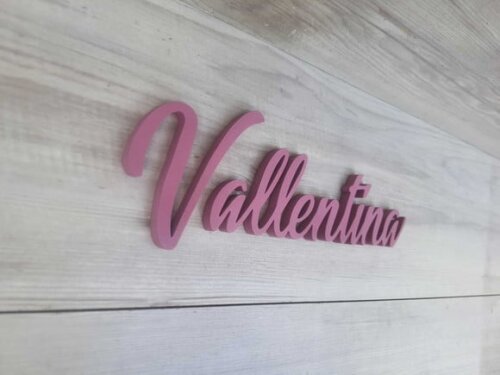 Nome Parede Personalizado em mdf - Vallentina - Linha Bt