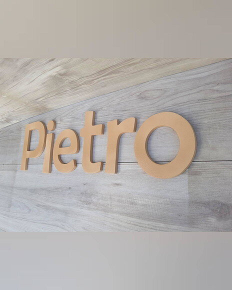 Nome Parede Personalizado em mdf - Pietro - Linha Bs
