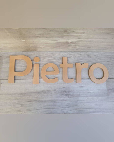 Nome Parede Personalizado em mdf - Pietro - Linha Bs