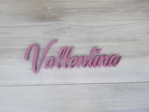 Nome Parede Personalizado em mdf - Vallentina - Linha Bt
