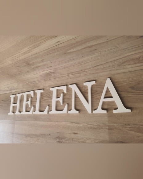 Nome Parede Personalizado em mdf Linha Bs - Helena 15 cm