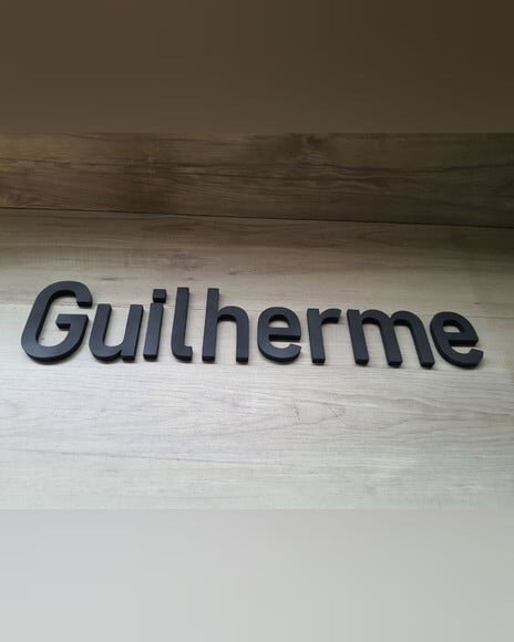 Nome Parede Personalizado em mdf Linha Bh - Guilherme 12 cm