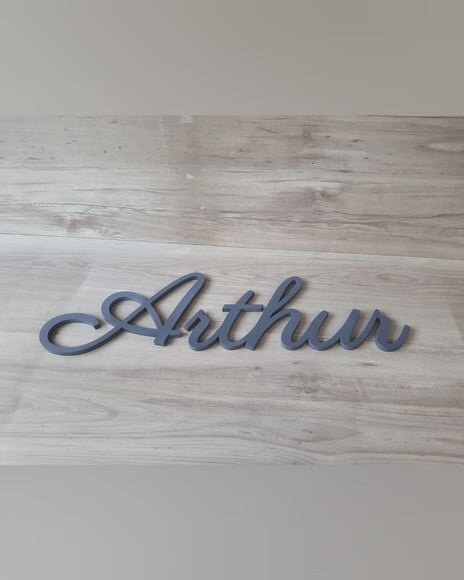 Nome Parede Personalizado em mdf Linha Par - Arthur 16,5 cm