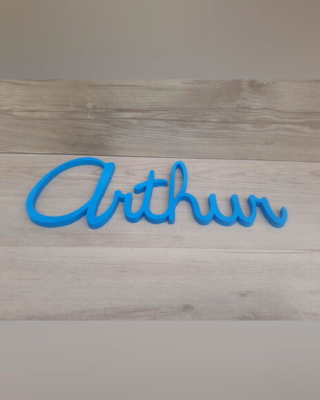 Nome Parede Personalizado em mdf Linha Th - Arthur - 14 cm
