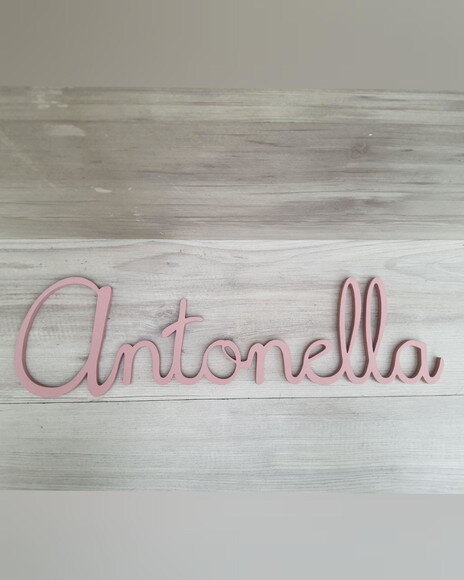 Nome Parede Personalizado em mdf Linha Th - Antonella 14 cm