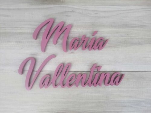 Nome Parede Personalizado em Mdf- Maria Vallentina- Linha Bt