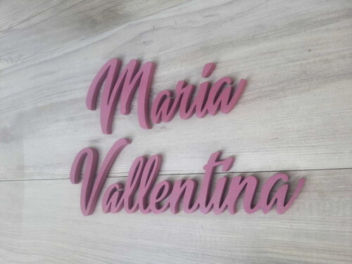 Nome Parede Personalizado em Mdf- Maria Vallentina- Linha Bt