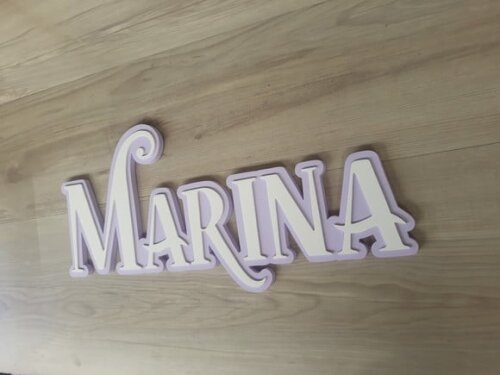 Nome Sobreposto de Parede Modelo Sereia - Marina - 18 cm