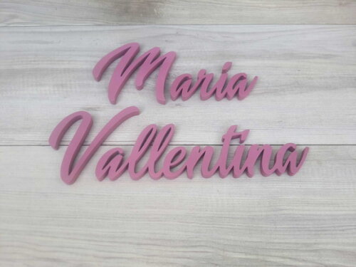 Nome Parede Personalizado em Mdf- Maria Vallentina- Linha Bt