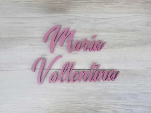 Nome Parede Personalizado em Mdf- Maria Vallentina- Linha Bt
