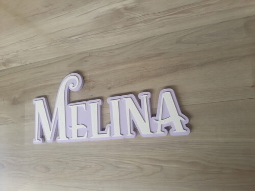 Nome Sobreposto de Parede Modelo Sereia - Melina - 15 cm