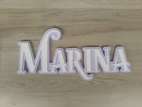 Nome Sobreposto de Parede Modelo Sereia - Marina - 18 cm