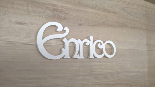 Nomes de Parede - Linha CH - Enrico - 10 cm