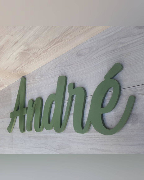 Nomes de Parede em mdf - Linha Cck - André - 28 cm