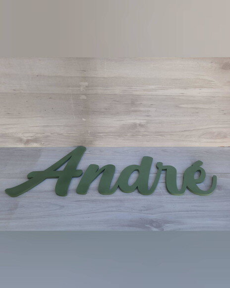Nomes de Parede em mdf - Linha Cck - André - 28 cm