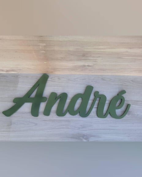 Nomes de Parede em mdf - Linha Cck - André - 28 cm